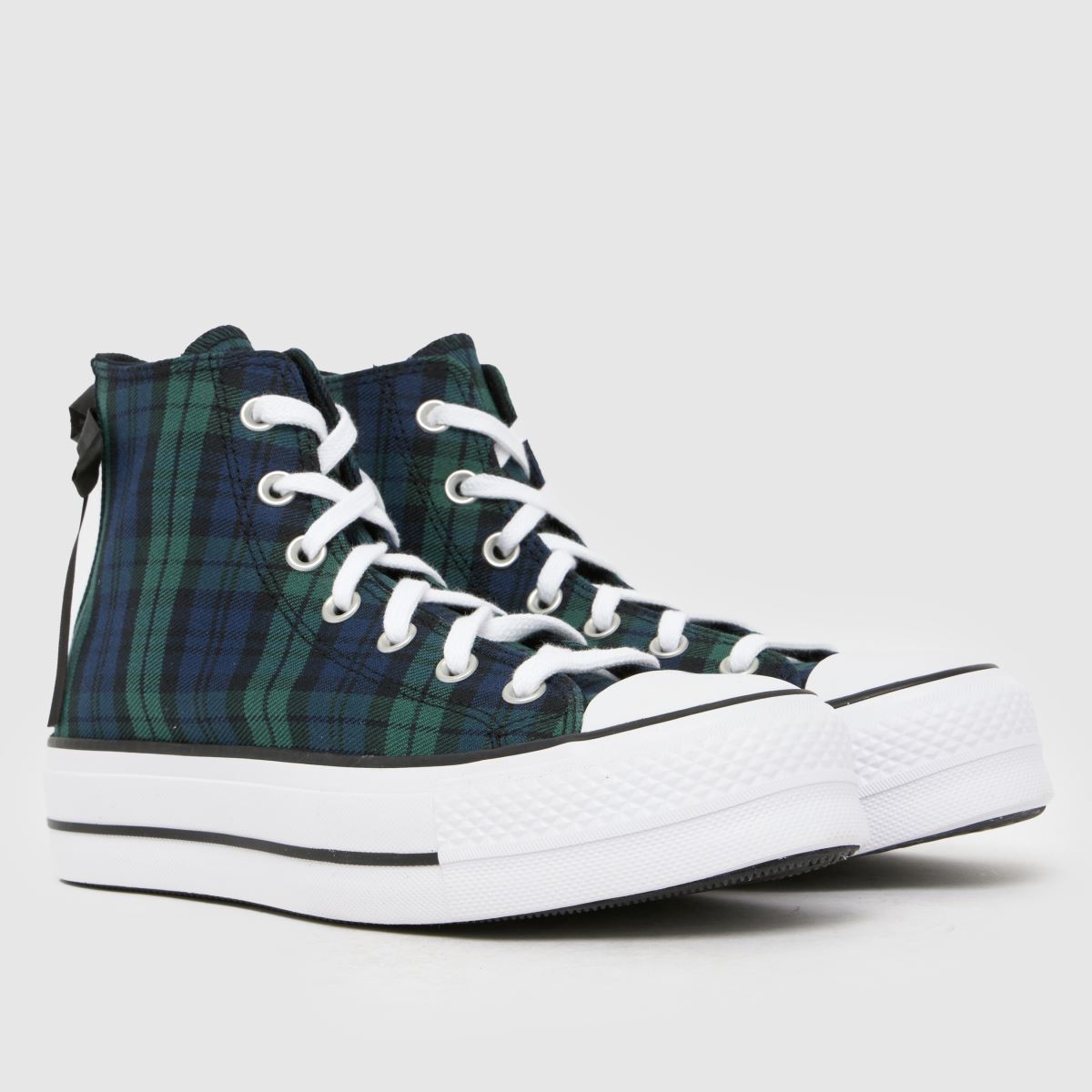 Converse  All Star Lift Plaid in Navy Multi Converse  All Star Lift Plaid in Navy Multi