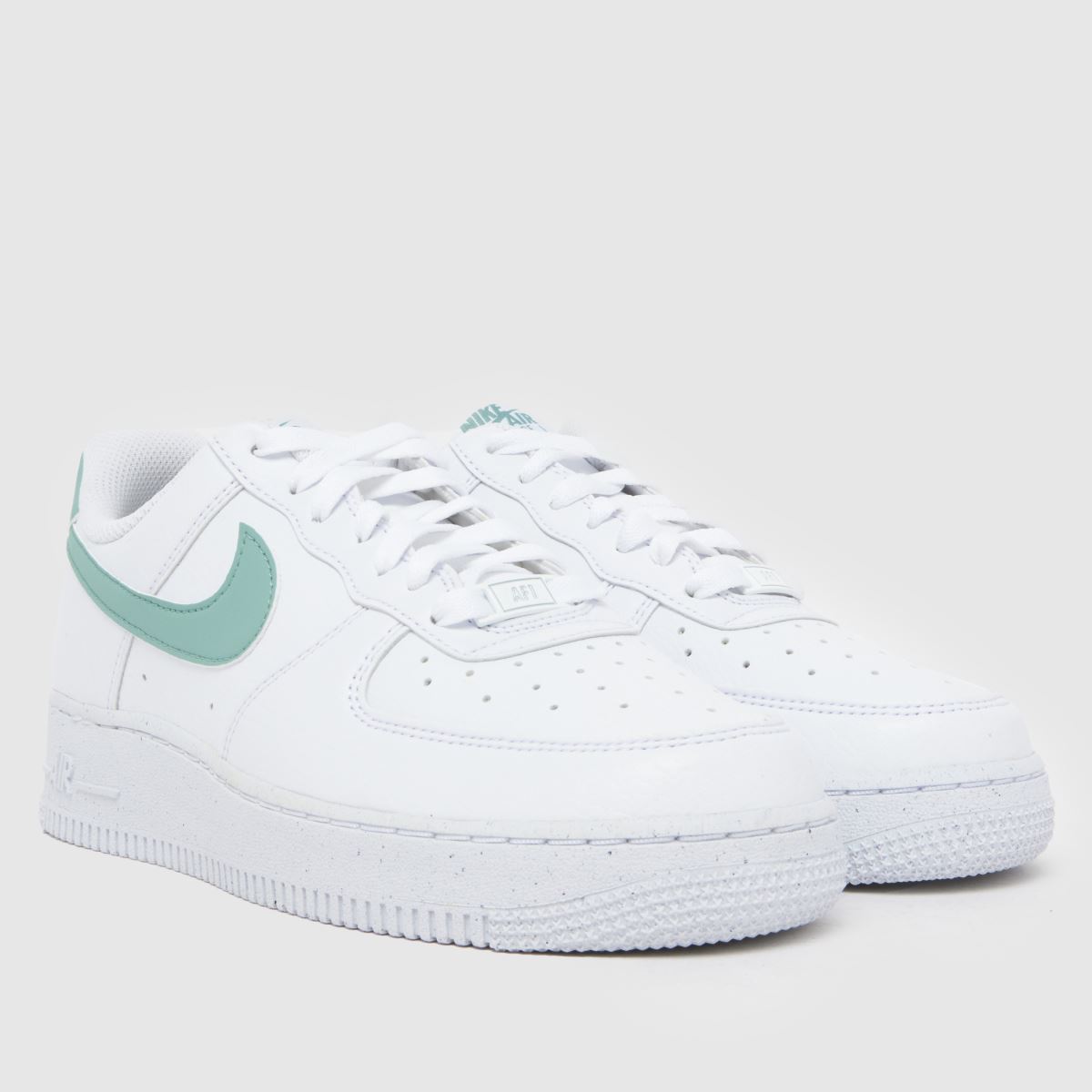 Nike  Air Force 1 in White & Pl Blue Nike  Air Force 1 in White & Pl Blue