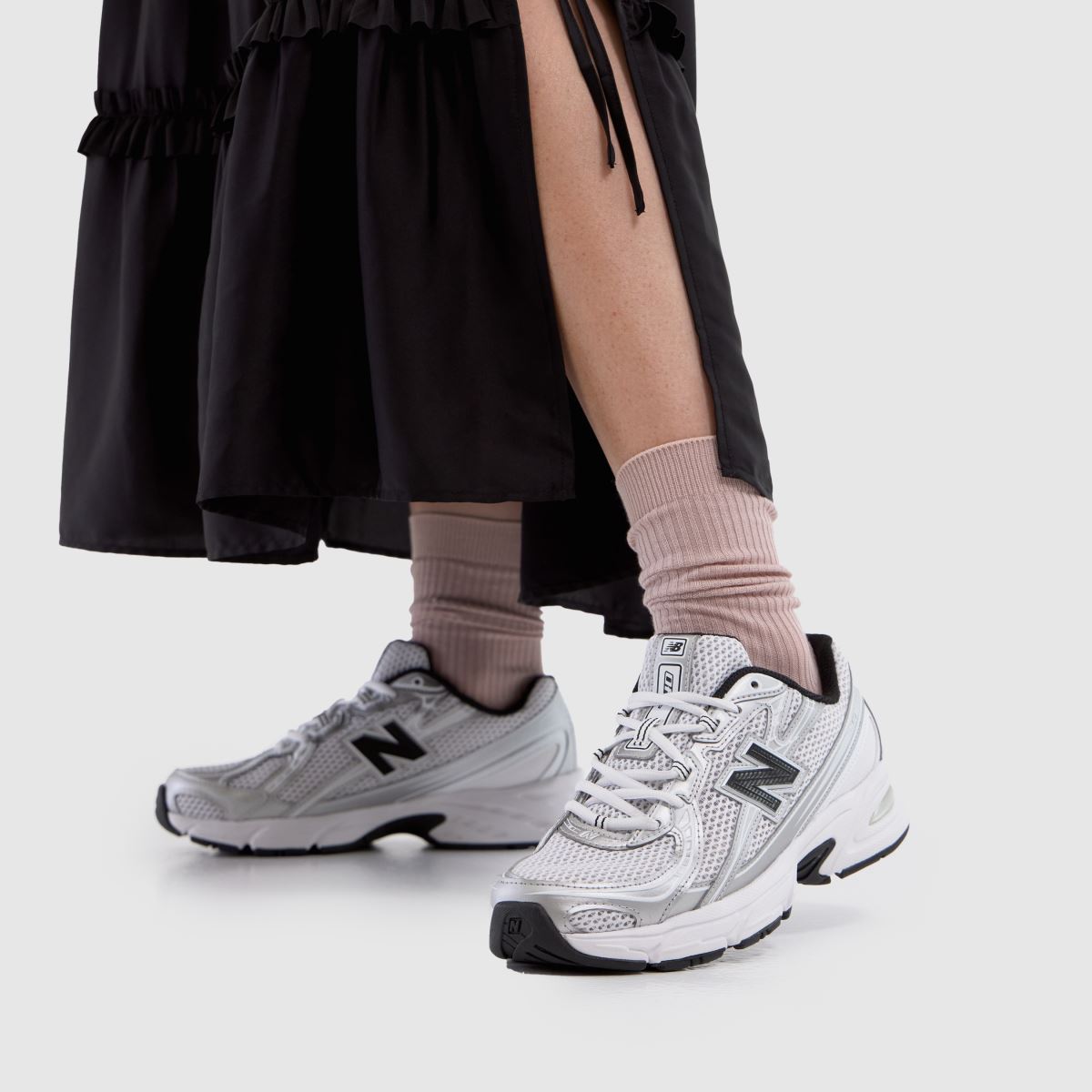 New Balance  740 in White & Silver New Balance  740 in White & Silver