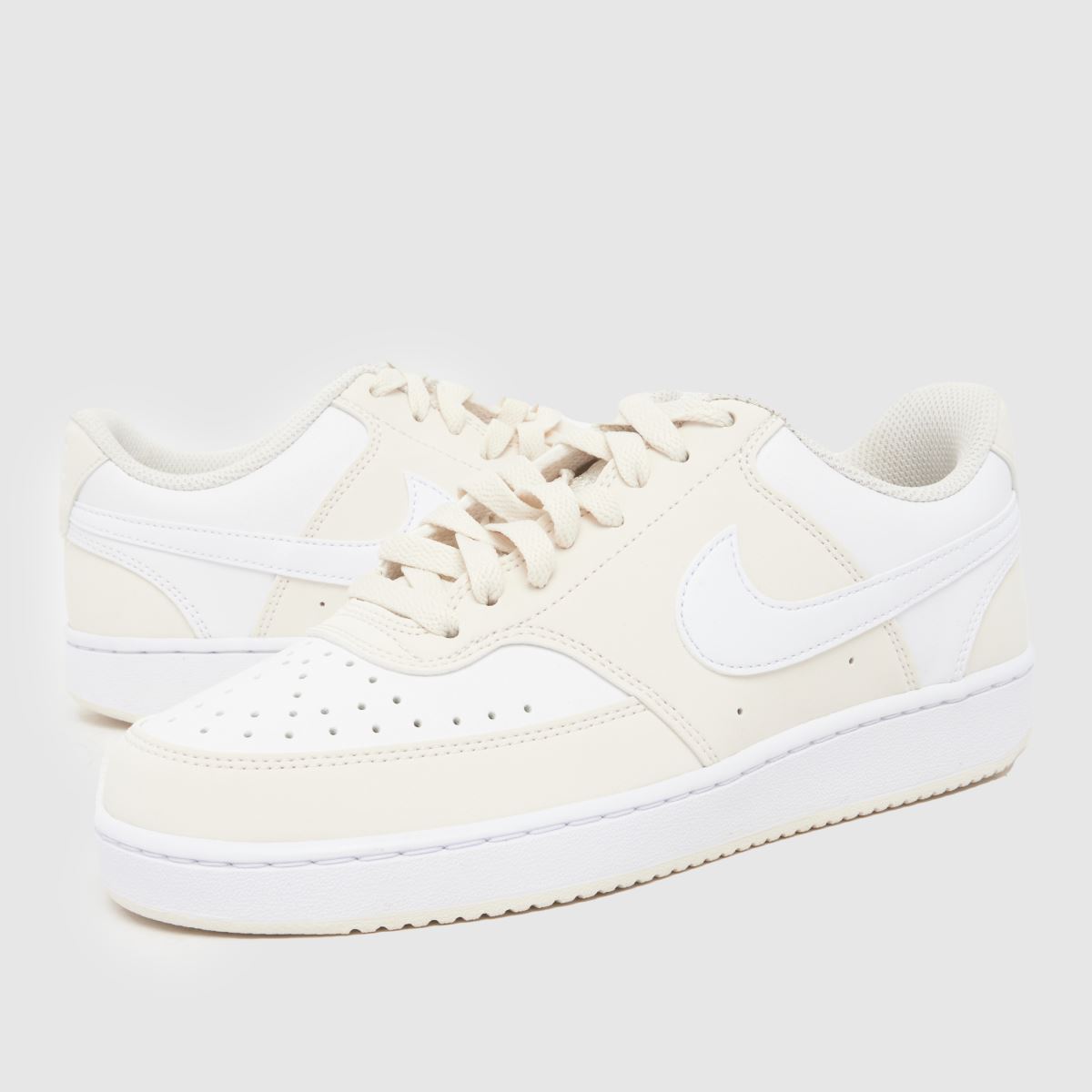 Nike  Court Vision in White & Beige Nike  Court Vision in White & Beige