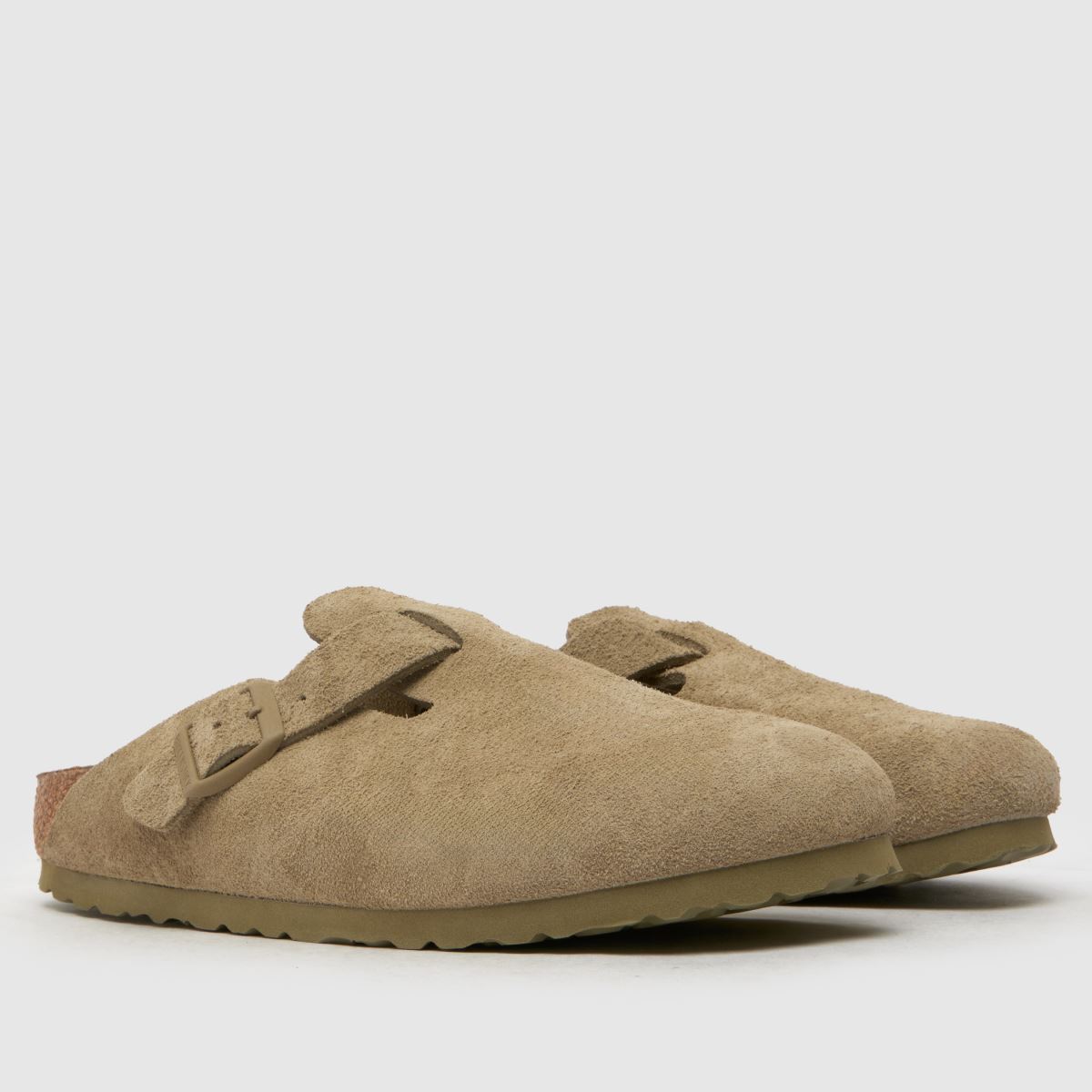 BIRKENSTOCK  Boston Narrow Fit Clog in Khaki BIRKENSTOCK  Boston Narrow Fit Clog in Khaki