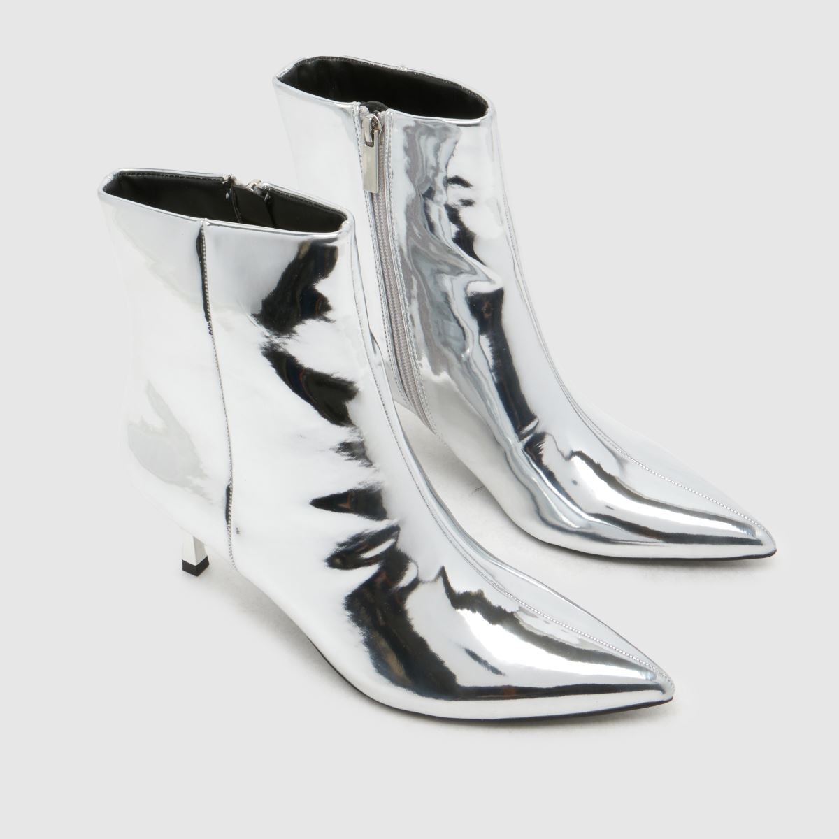 schuh  Brynn Kitten Heel in Silver schuh  Brynn Kitten Heel in Silver