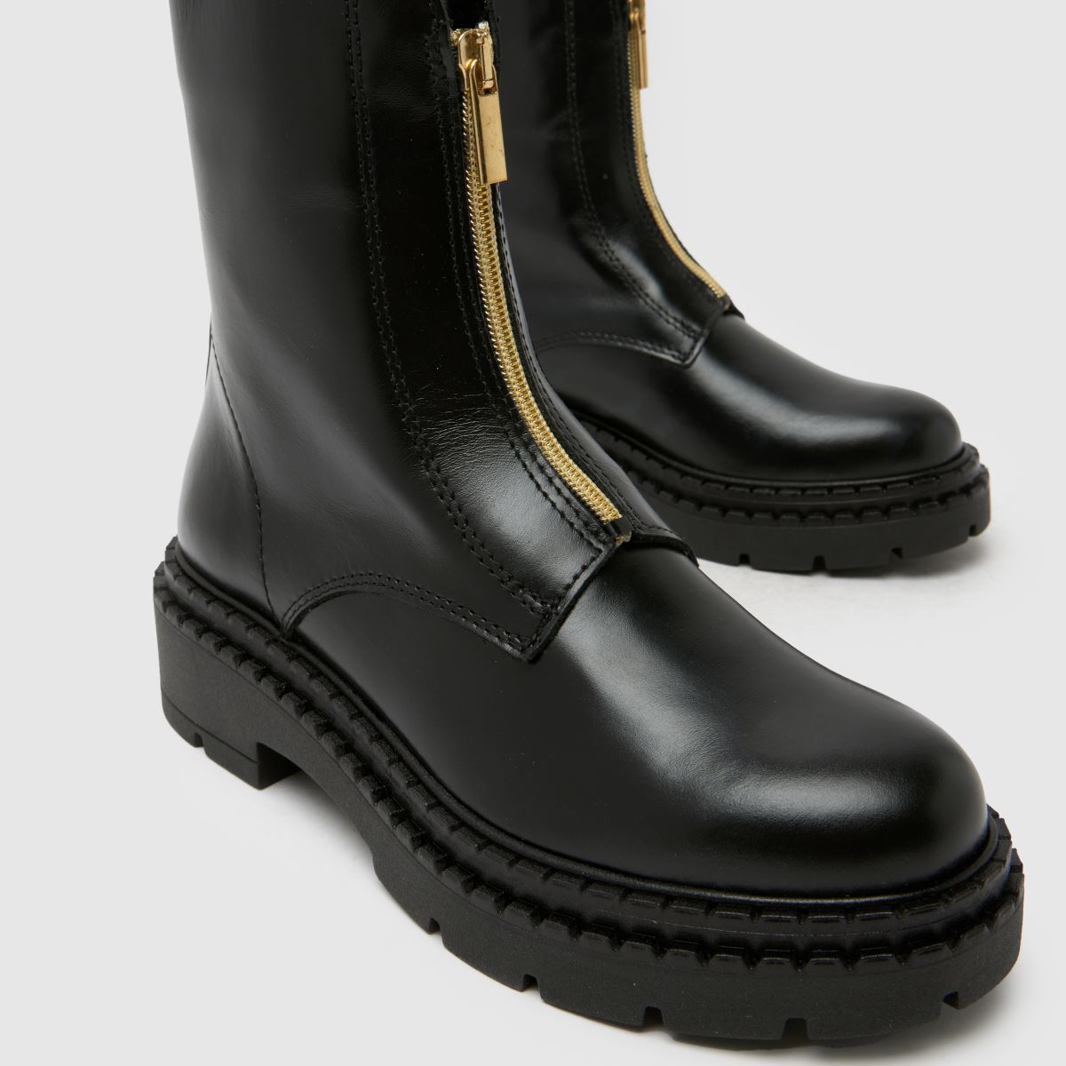 schuh  Amber Leather Zip in Black schuh  Amber Leather Zip in Black