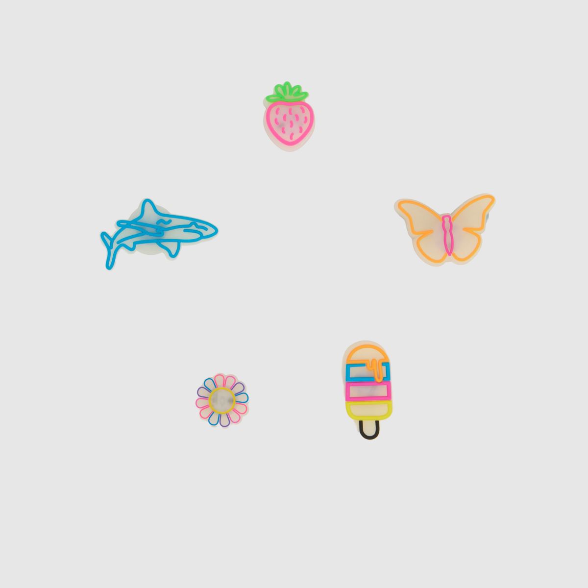 Crocs  Jibbitz Lights Up Summer 5 PK in Multi Crocs  Jibbitz Lights Up Summer 5 PK in Multi