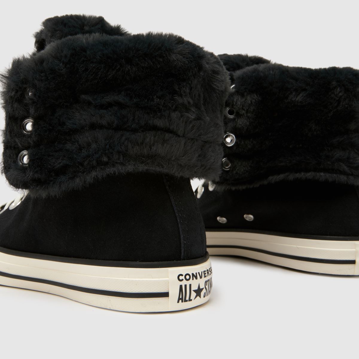 Converse  All Star Fold Over XHi in Black Converse  All Star Fold Over XHi in Black