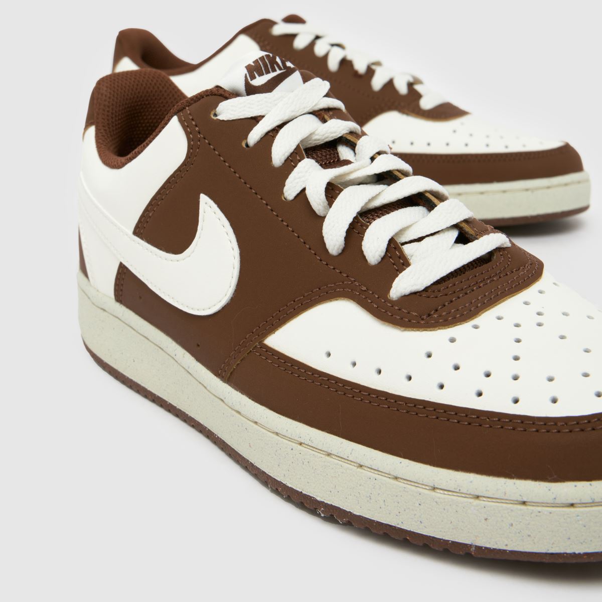 Nike  Court Vision in Brown & White Nike  Court Vision in Brown & White