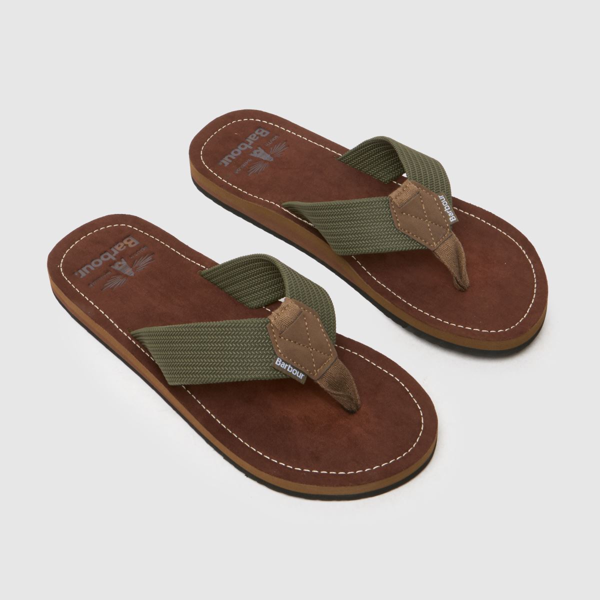Barbour  Toeman Beach Flip Flop in Khaki Barbour  Toeman Beach Flip Flop in Khaki