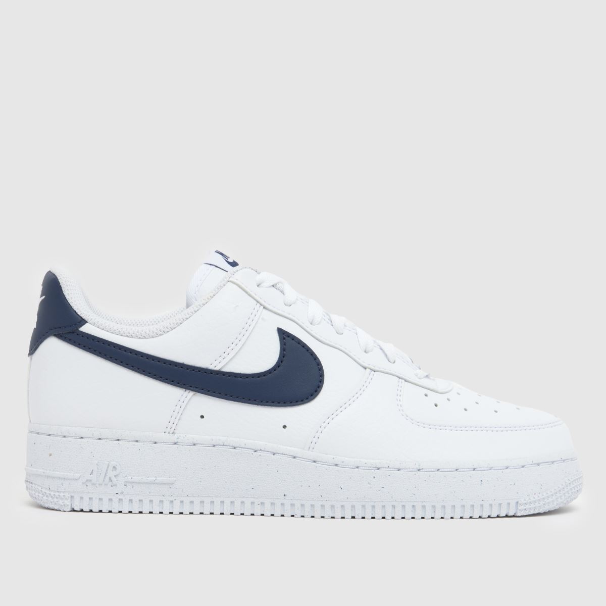 Nike  Air Force 1 in White & Navy Nike  Air Force 1 in White & Navy
