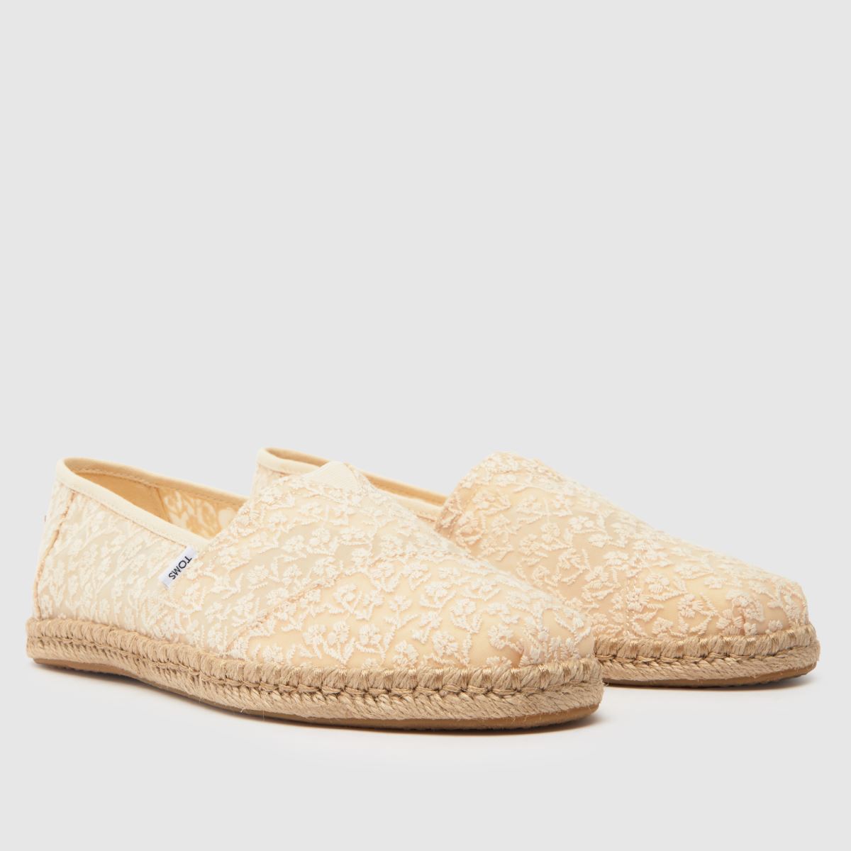 TOMS  Alpargata Floral Lace in Natural TOMS  Alpargata Floral Lace in Natural