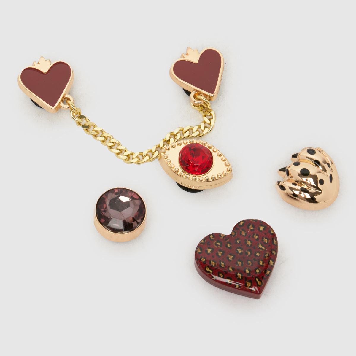 Crocs  Jibbitz Leopard & Gold 5 Pack in Multi Crocs  Jibbitz Leopard & Gold 5 Pack in Multi