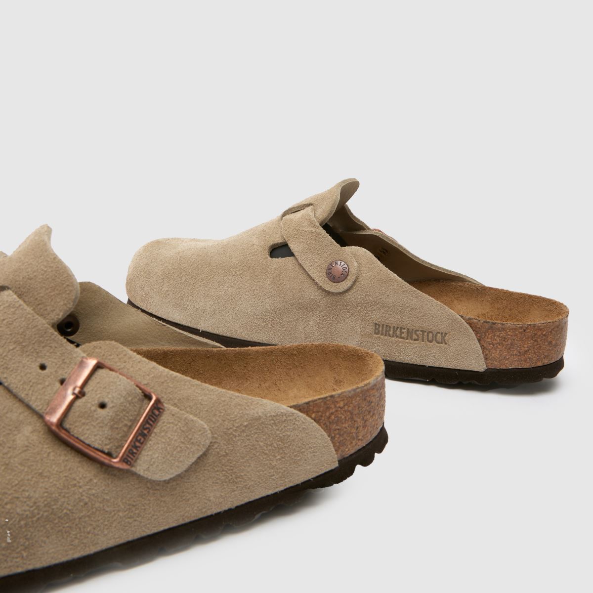 BIRKENSTOCK  Boston Clog in Taupe BIRKENSTOCK  Boston Clog in Taupe