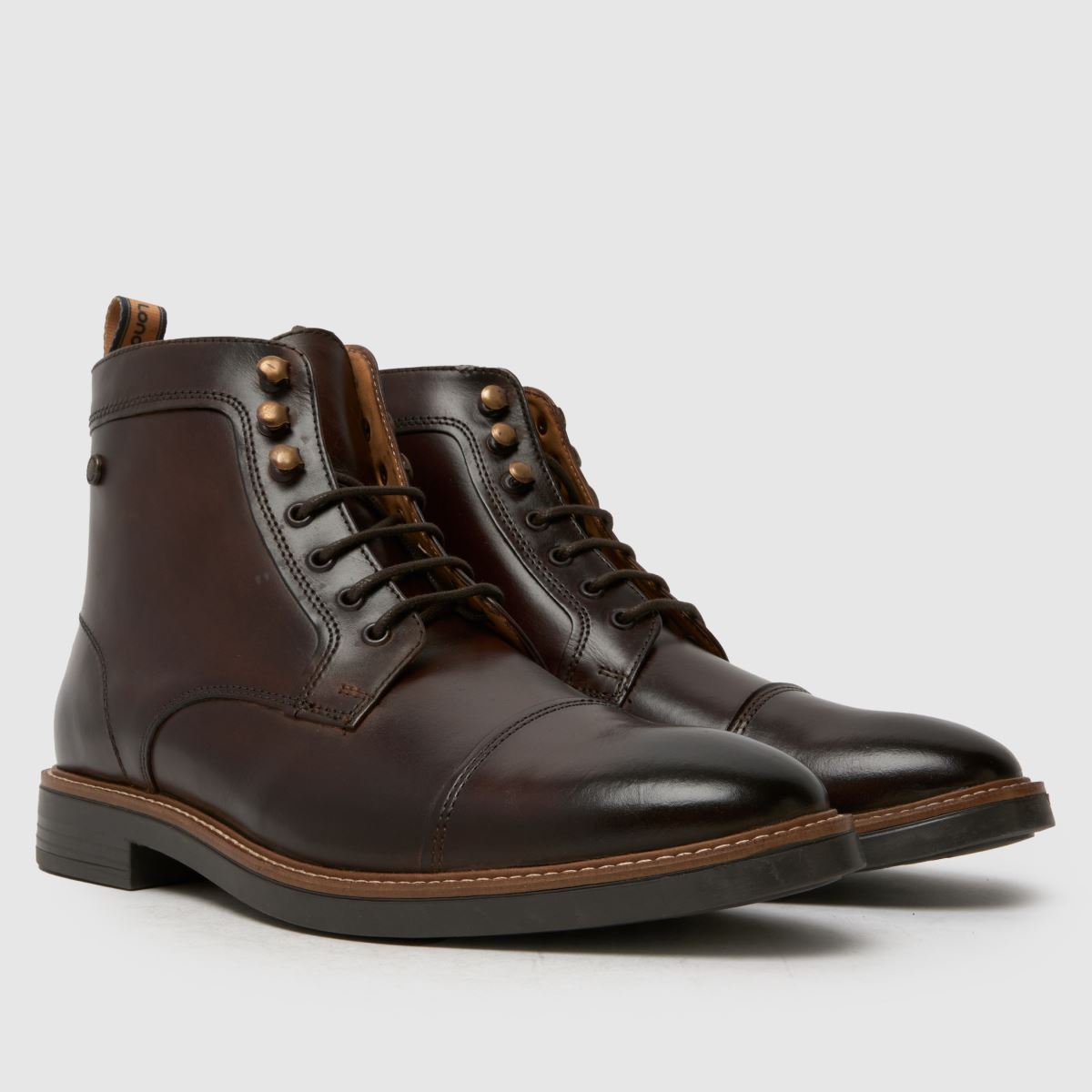 Base London  Plymouth Toe Cap in Dark Brown Base London  Plymouth Toe Cap in Dark Brown