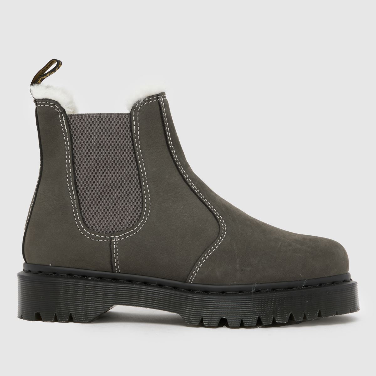 Dr Martens  2976 Bex Fur Lined Chelsea in Dark Grey Dr Martens  2976 Bex Fur Lined Chelsea in Dark Grey