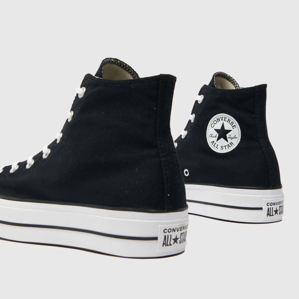 Converse  All Star Lift Hi in Black & White Converse  All Star Lift Hi in Black & White