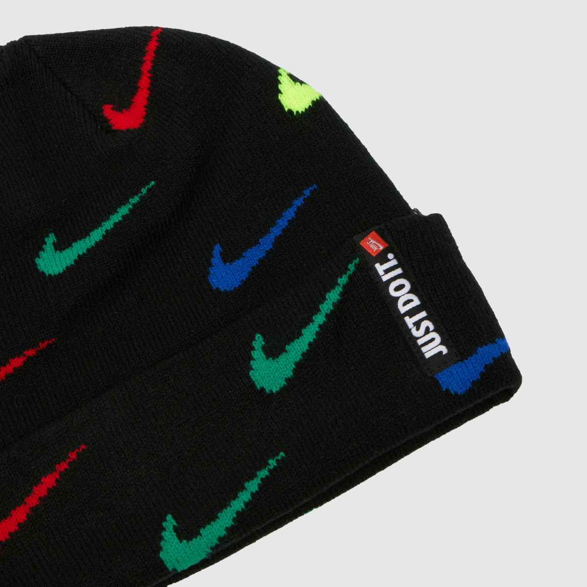 Nike  Kids Swoosh Beanie Set in Black Multi Nike  Kids Swoosh Beanie Set in Black Multi