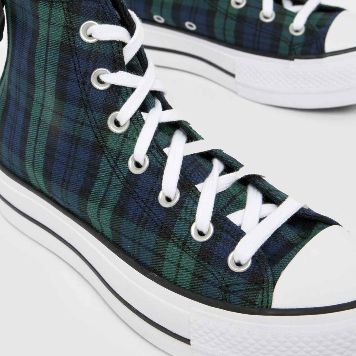 Converse  All Star Lift Plaid in Navy Multi Converse  All Star Lift Plaid in Navy Multi