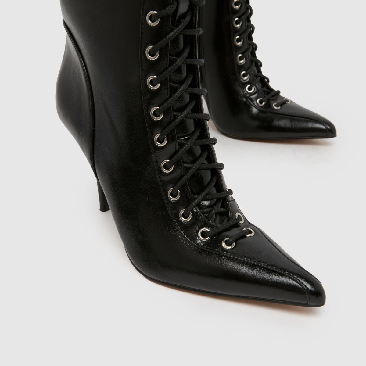 schuh  Domino Laced Stiletto Heel in Black schuh  Domino Laced Stiletto Heel in Black