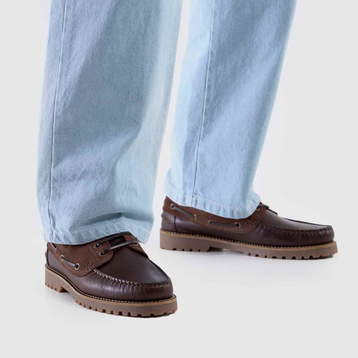 schuh  Princeton Leather Boat in Brown schuh  Princeton Leather Boat in Brown