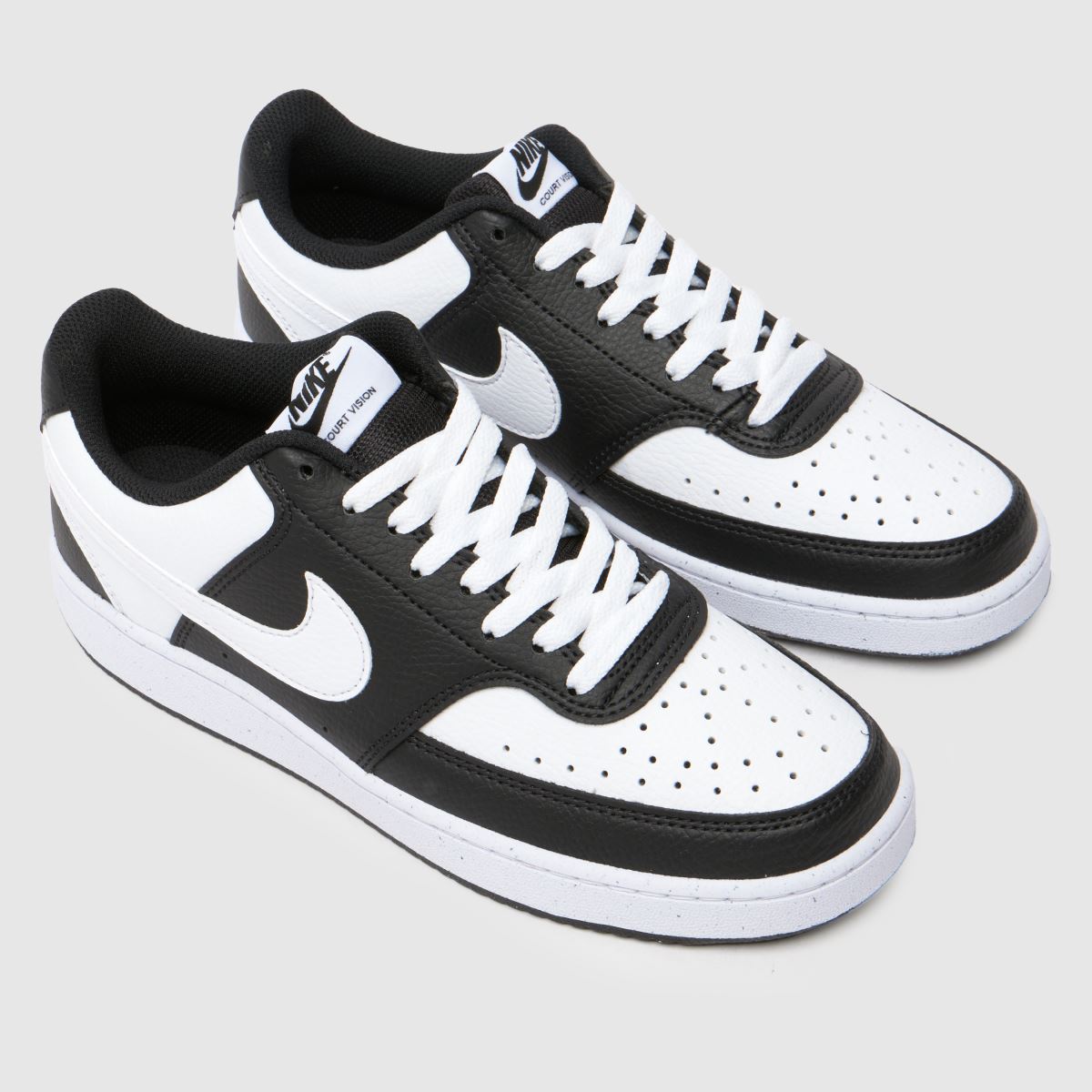 Nike  Court Vision Low in Black & White Nike  Court Vision Low in Black & White