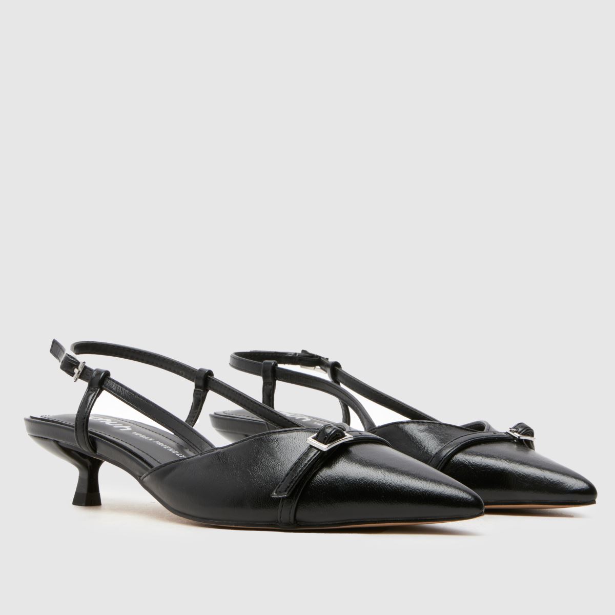 schuh  Sybill Buckle Kitten in Black schuh  Sybill Buckle Kitten in Black