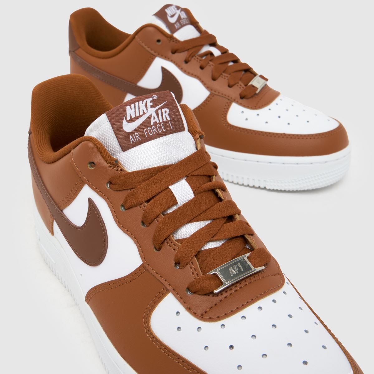 Nike  Air Force 1 in Brown & White Nike  Air Force 1 in Brown & White