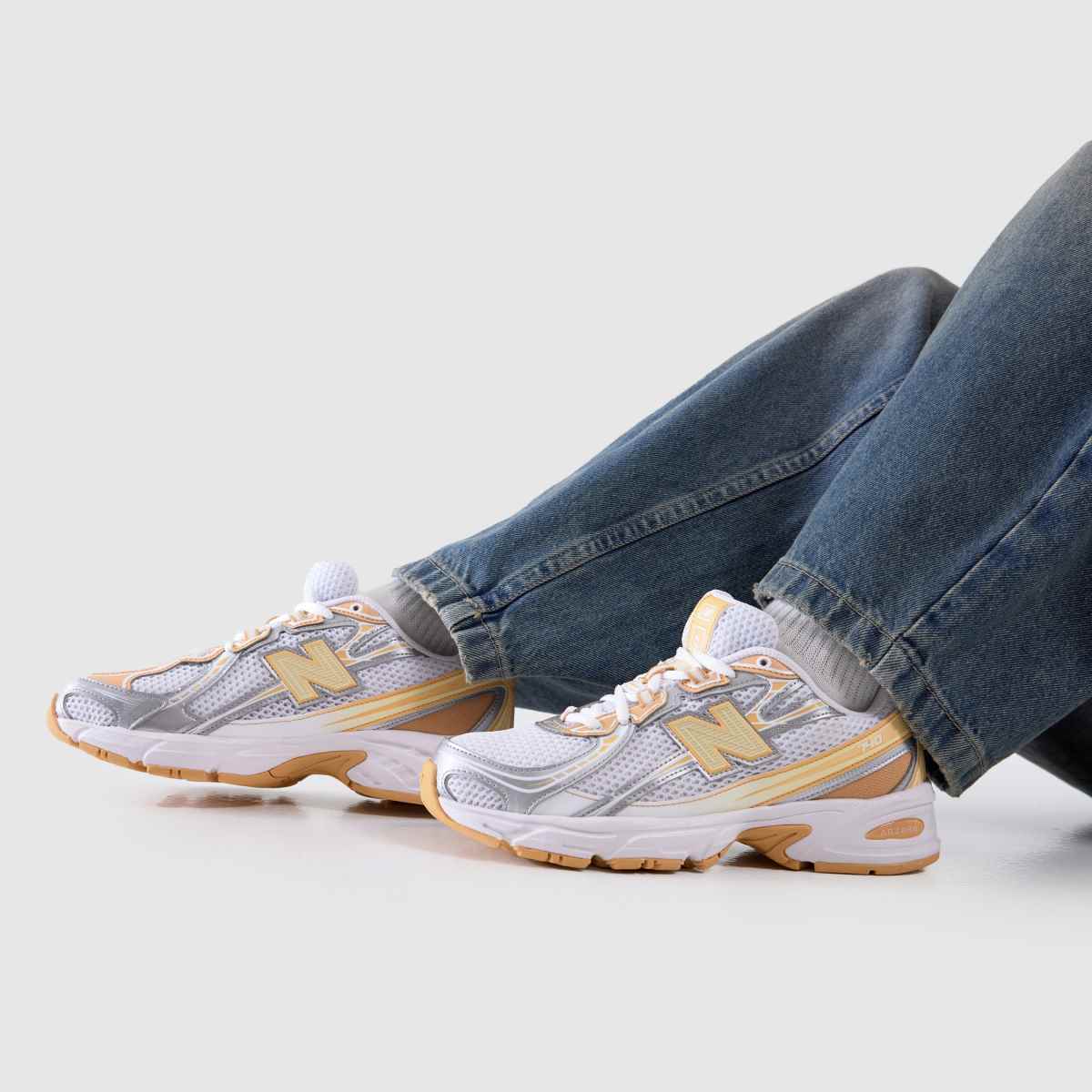 New Balance  740 in White & Yellow New Balance  740 in White & Yellow