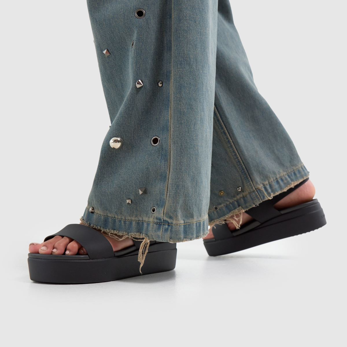 Crocs  Brooklyn Low Wedge in Black Crocs  Brooklyn Low Wedge in Black