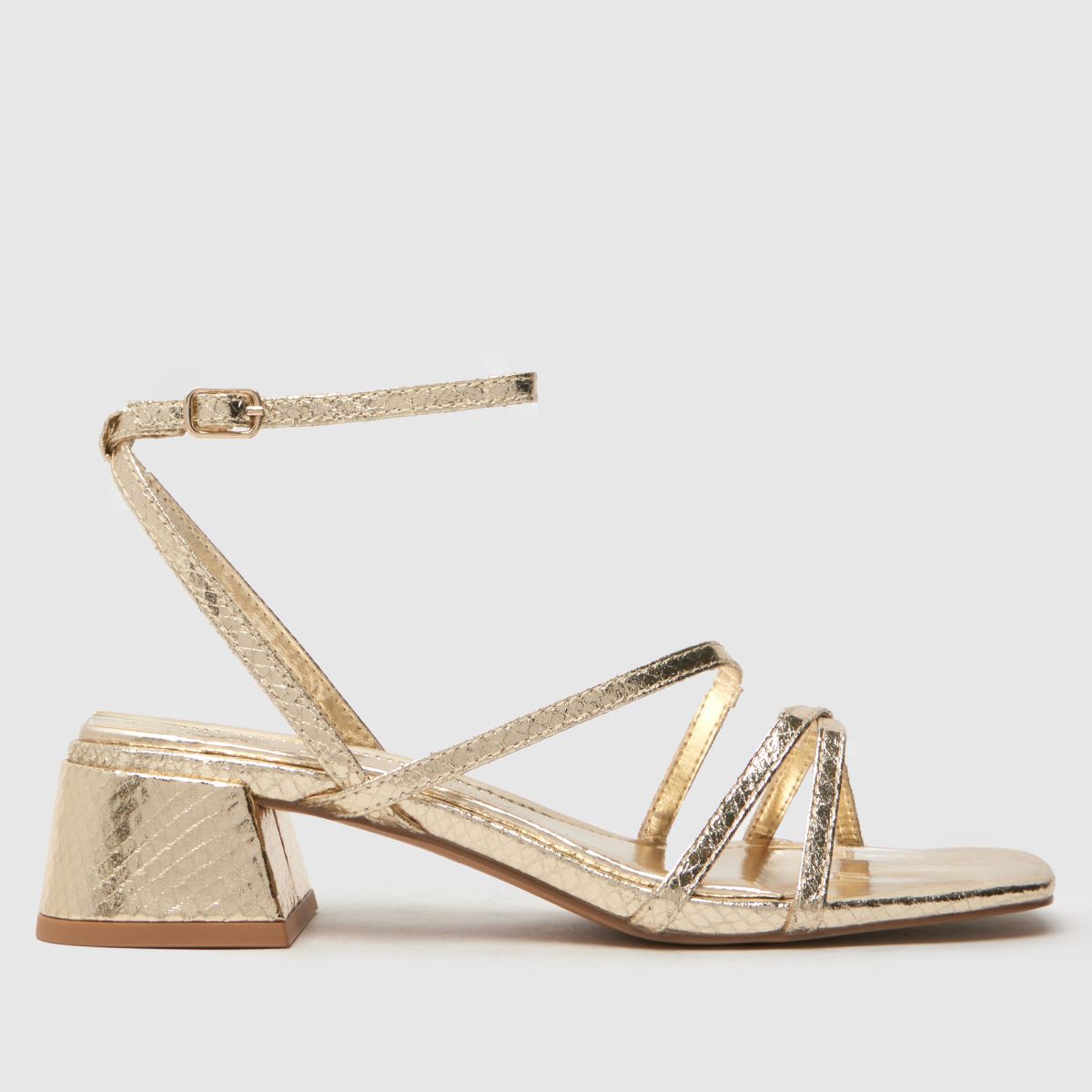 schuh  Sander Strappy Block in Gold schuh  Sander Strappy Block in Gold