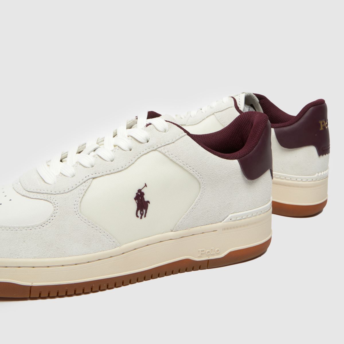 Polo Ralph Lauren  Masters Court in White & Burgundy Polo Ralph Lauren  Masters Court in White & Burgundy