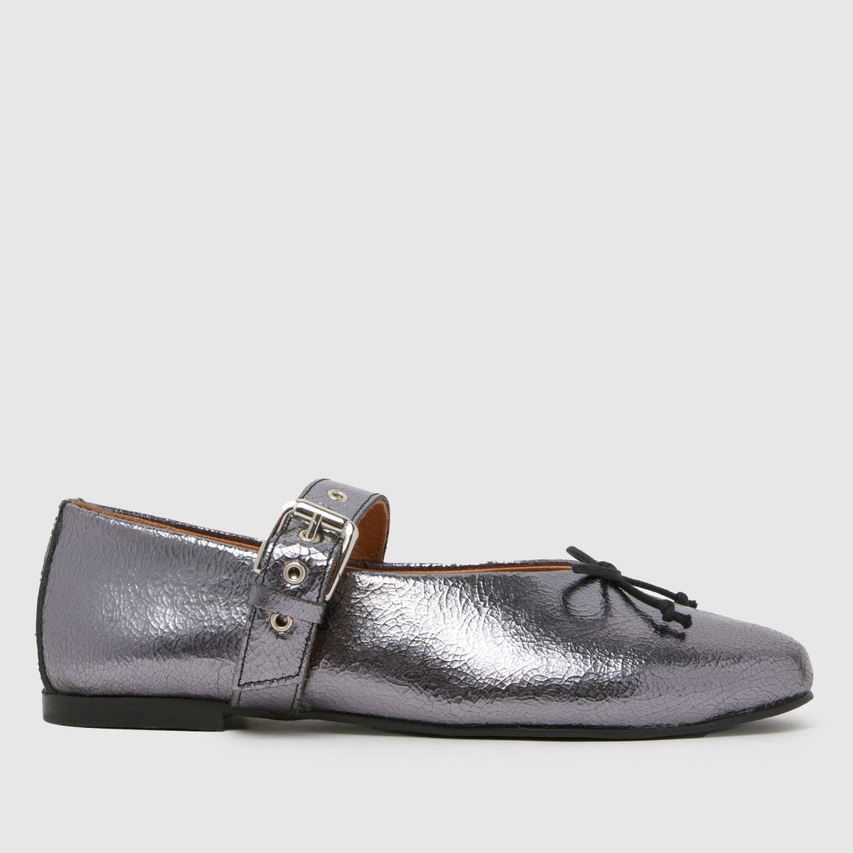 schuh  Lucinda Leather Ballerina in Silver schuh  Lucinda Leather Ballerina in Silver
