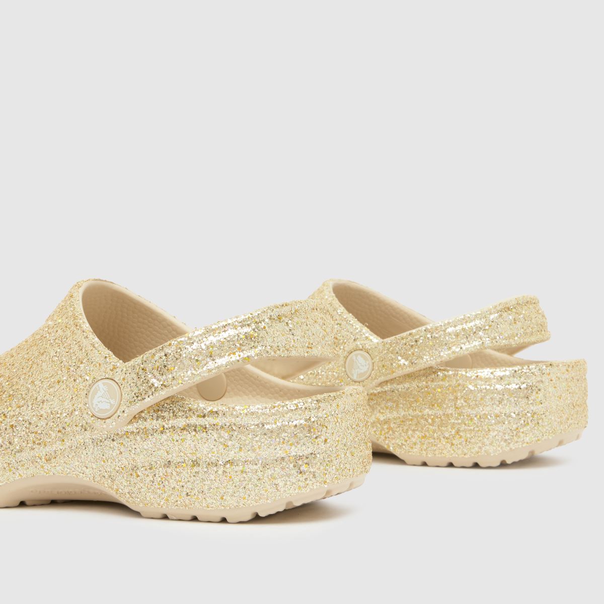 Crocs  Classic Chunky Glitter Clog in Gold Crocs  Classic Chunky Glitter Clog in Gold