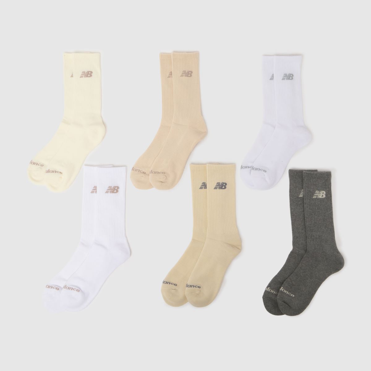 New Balance  Everyday Crew Sock 6 PK in Multi New Balance  Everyday Crew Sock 6 PK in Multi