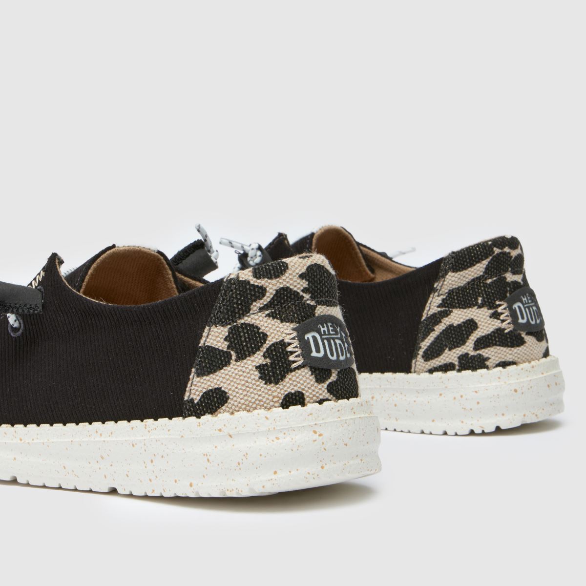 HEYDUDE  Wendy Leopard in Black Multi HEYDUDE  Wendy Leopard in Black Multi