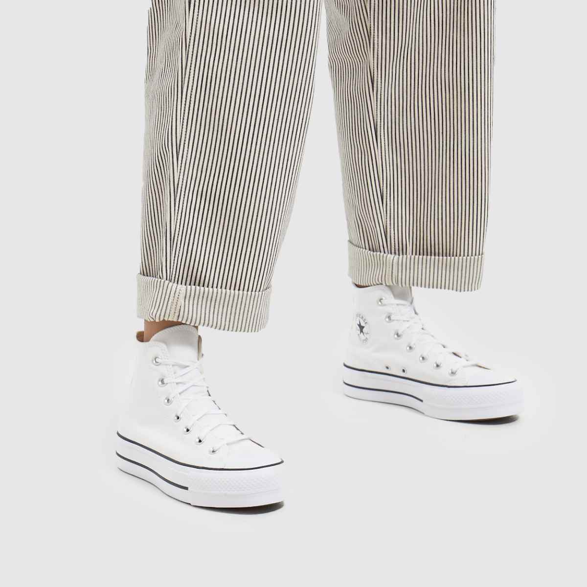 Converse  All Star Lift Hi in White Converse  All Star Lift Hi in White