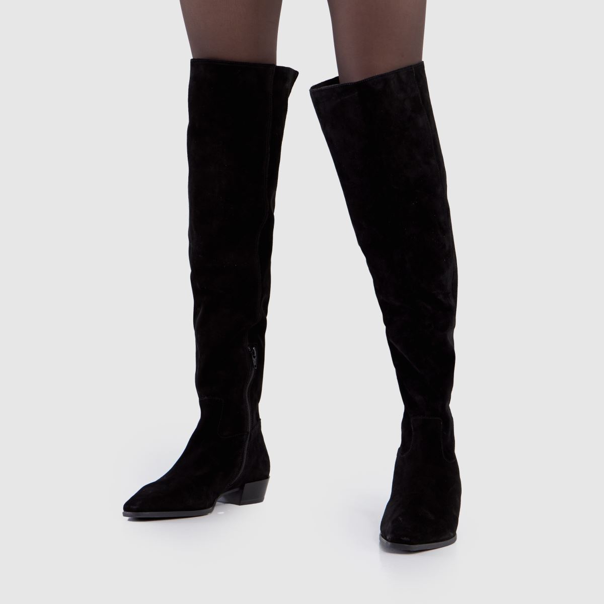 schuh  Daffy Suede Over The Knee in Black schuh  Daffy Suede Over The Knee in Black