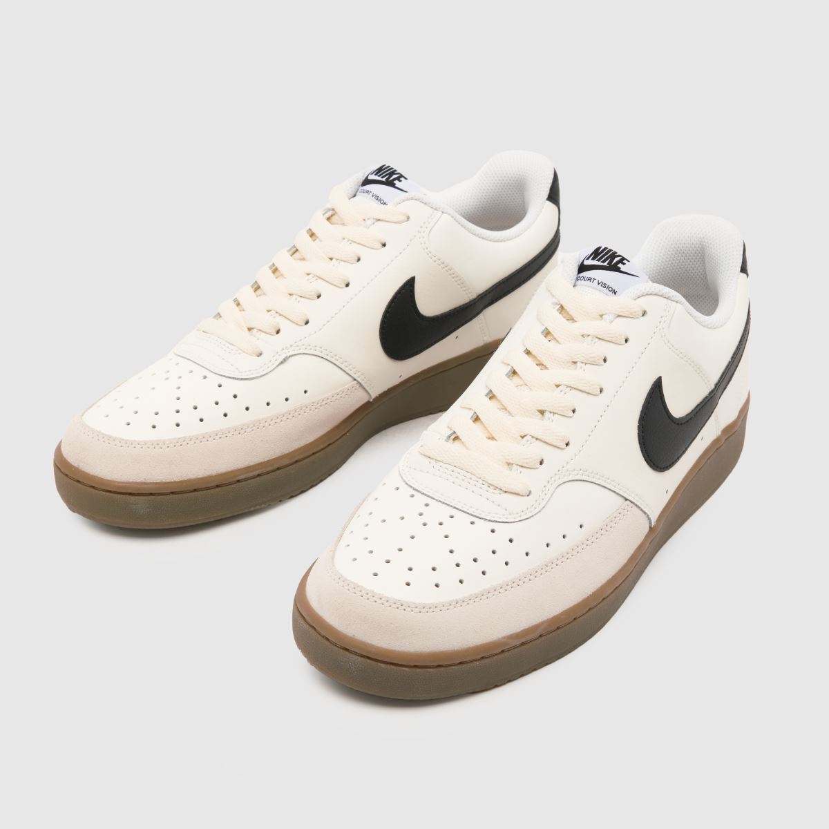 Nike  Court Vision Low in White & Black Nike  Court Vision Low in White & Black
