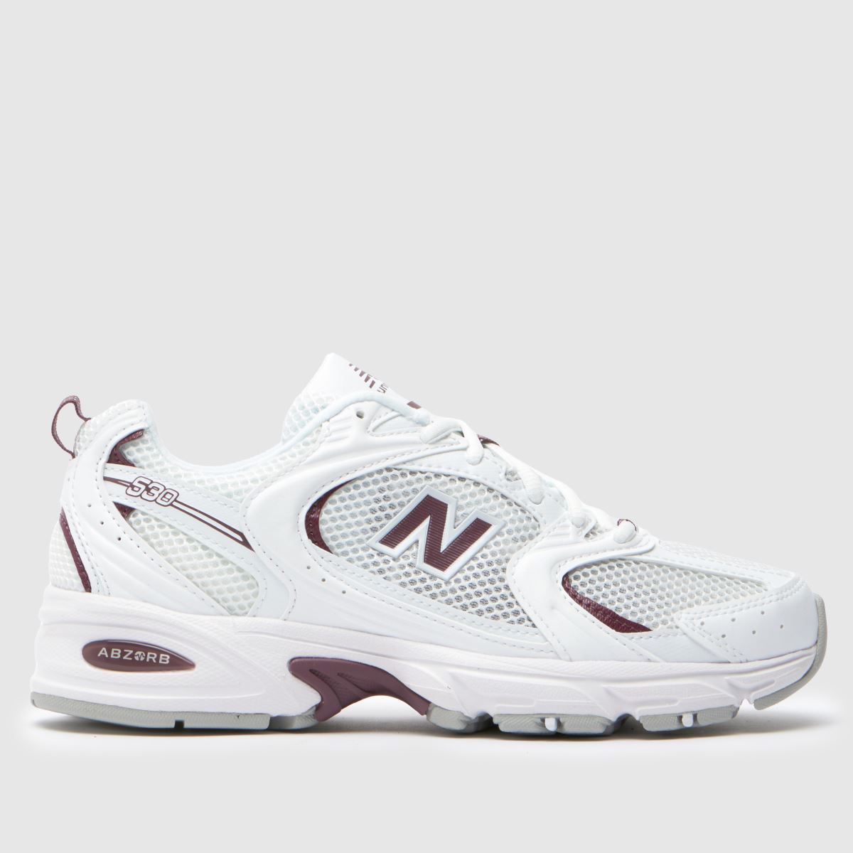 new balance  530 in White & Burgundy new balance  530 in White & Burgundy