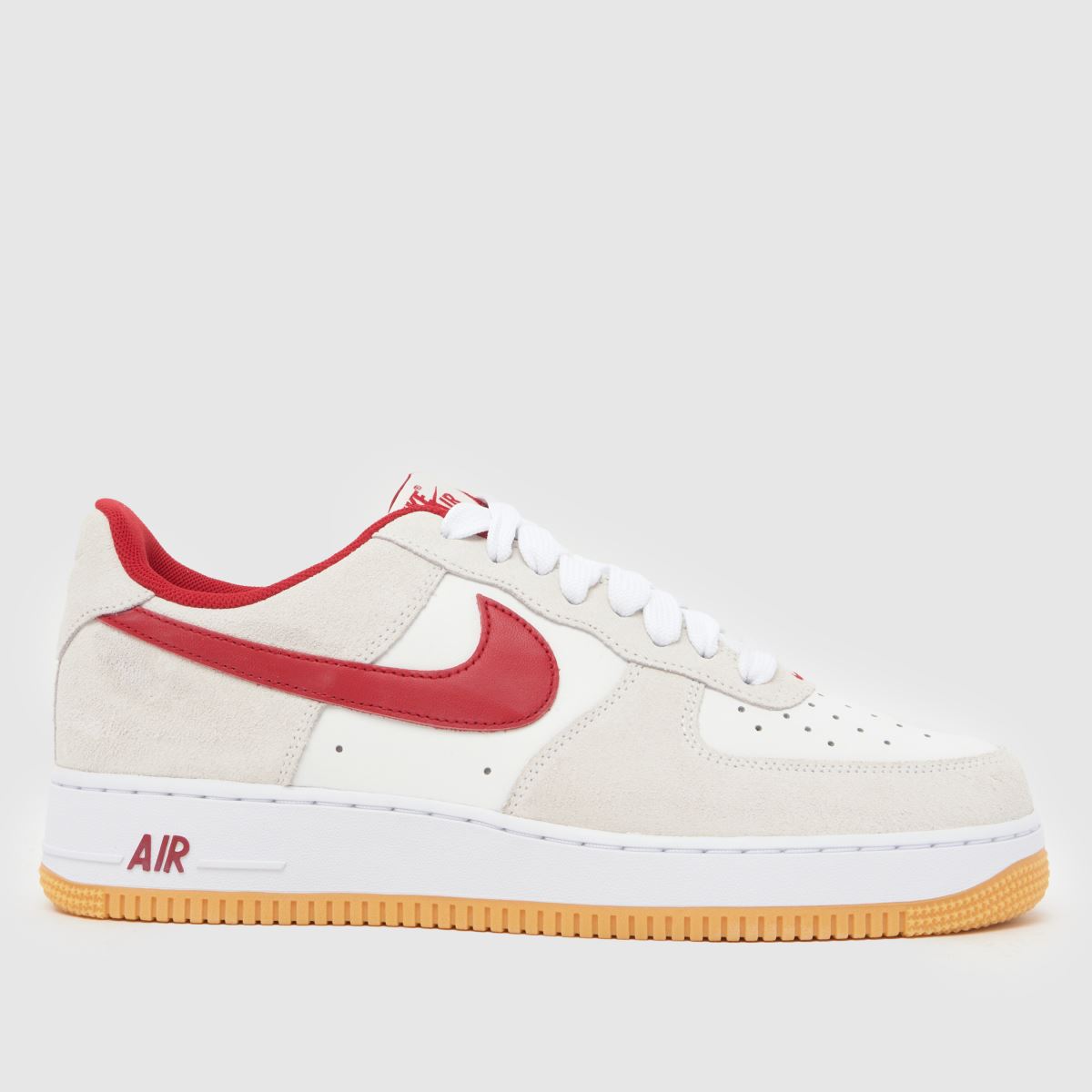 Nike  Air Force 1 in White & Red Nike  Air Force 1 in White & Red