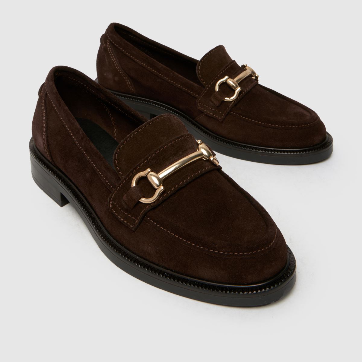 schuh  Lori Suede Snaffle Loafer in Brown schuh  Lori Suede Snaffle Loafer in Brown