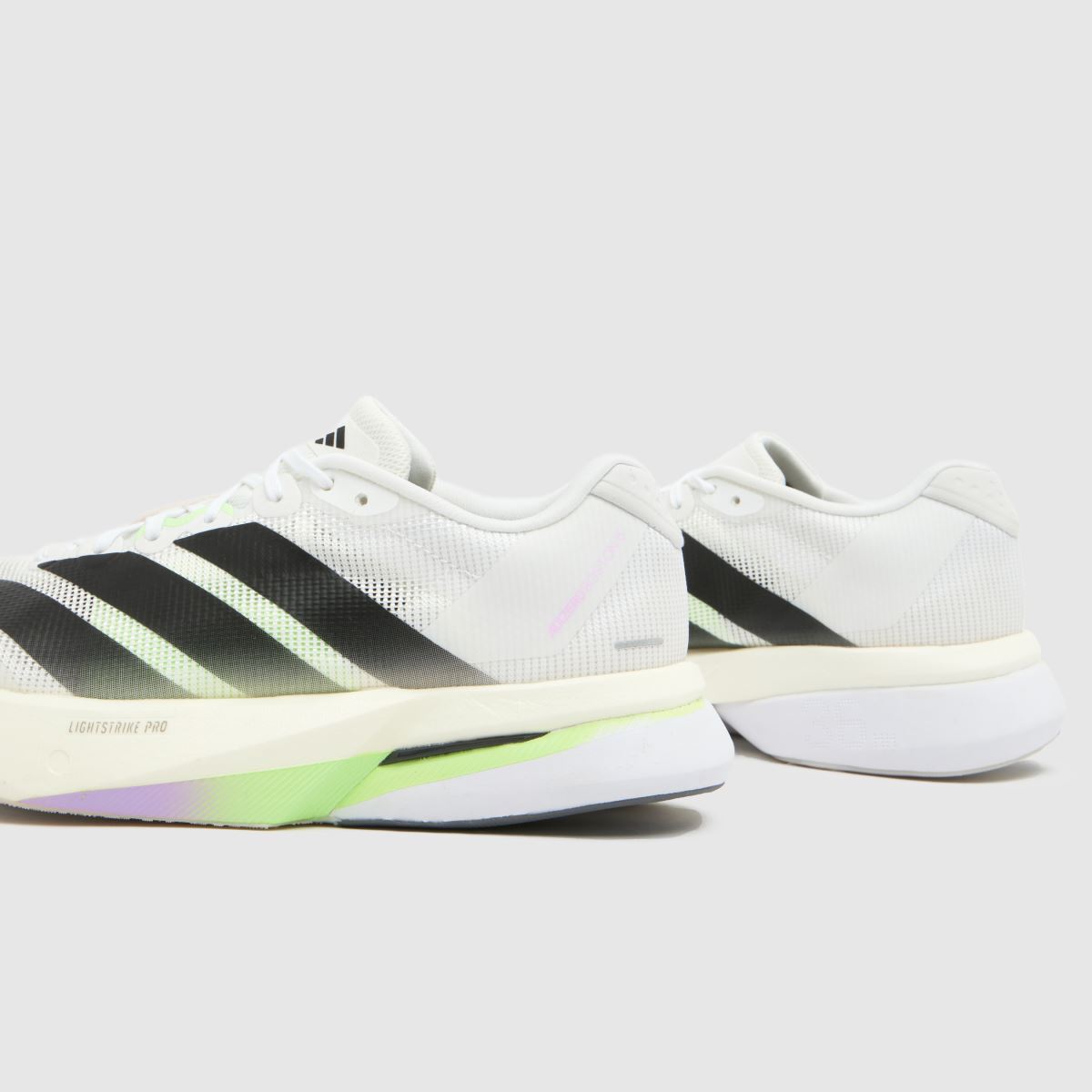 adidas  Adizero Boston 13 in White & Black adidas  Adizero Boston 13 in White & Black