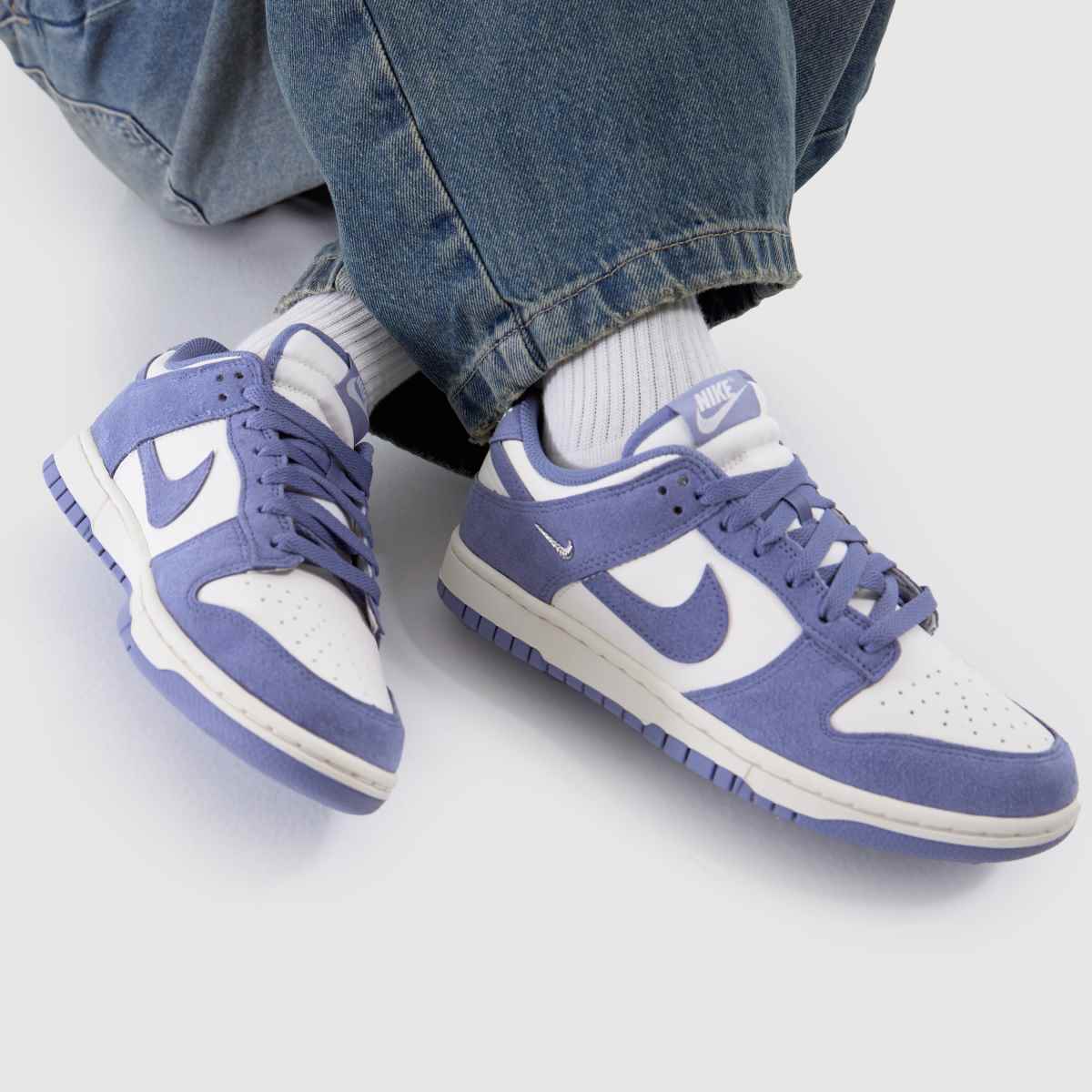 Nike  Dunk in White & Blue Nike  Dunk in White & Blue