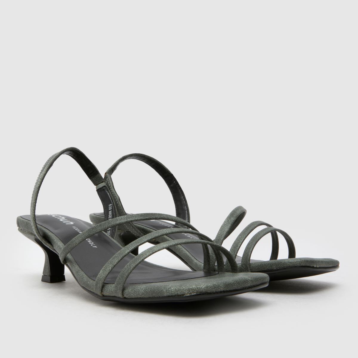 schuh  Steele Strappy Kitten in Green schuh  Steele Strappy Kitten in Green