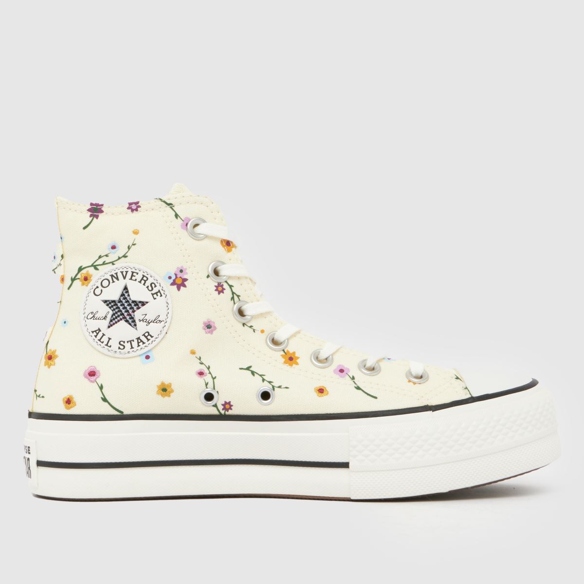 Converse  All Star Lift Hi in Off-White Multi Converse  All Star Lift Hi in Off-White Multi