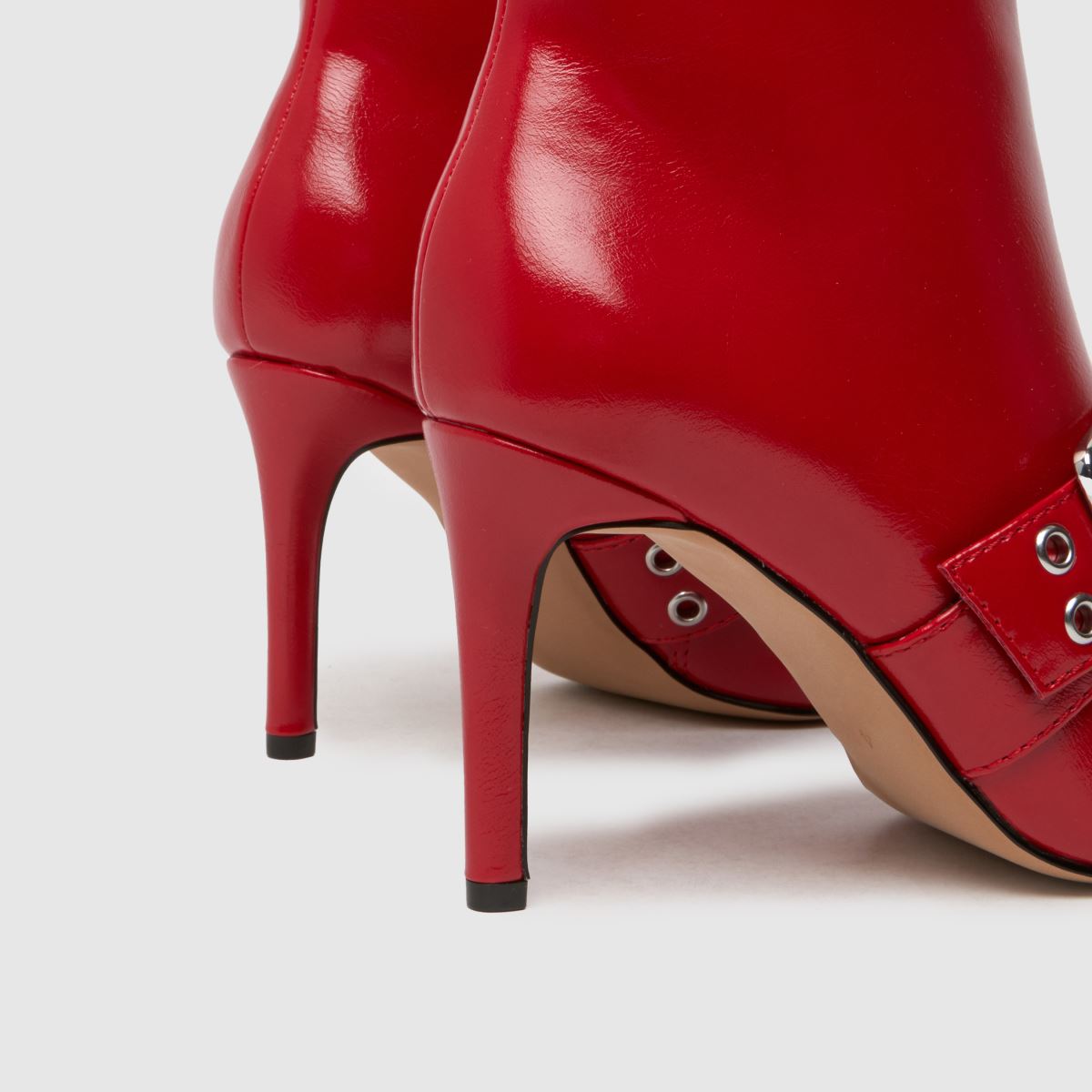 schuh  Brogan Hardware Heel in Red schuh  Brogan Hardware Heel in Red