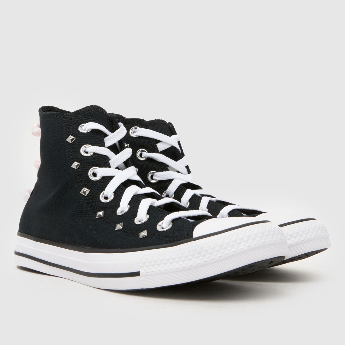 Converse  All Star Hi in Black & pink Converse  All Star Hi in Black & pink