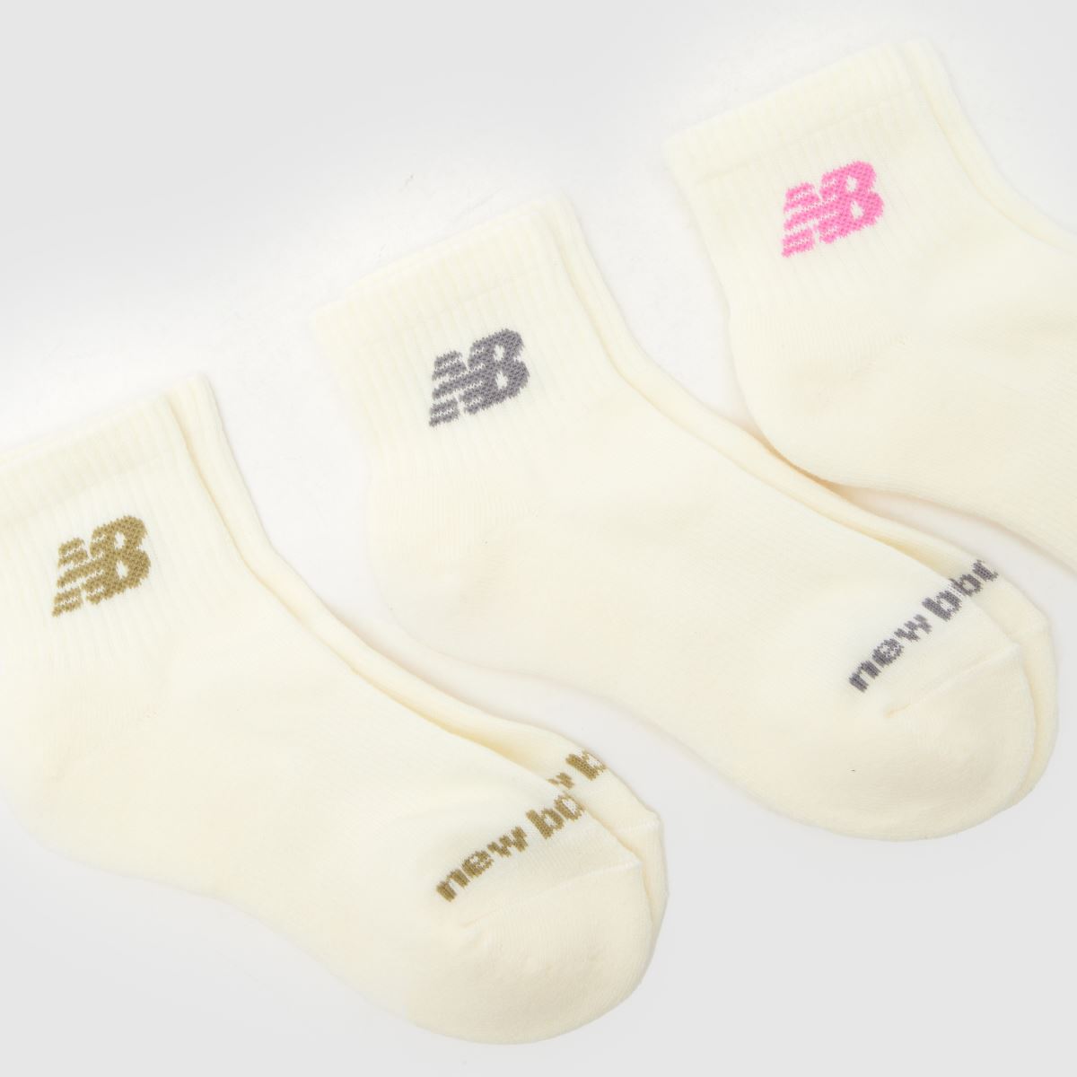 New Balance  Ankle Knit Logo Socks 3PK in Multi New Balance  Ankle Knit Logo Socks 3PK in Multi