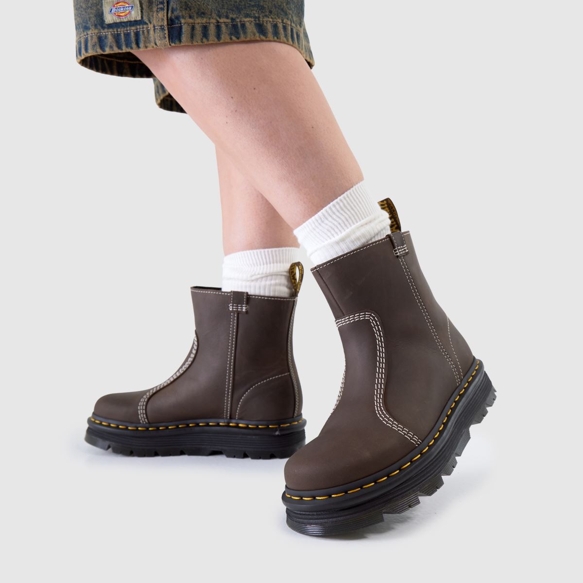 Dr Martens  Zebzag Rigger in Dark Brown Dr Martens  Zebzag Rigger in Dark Brown