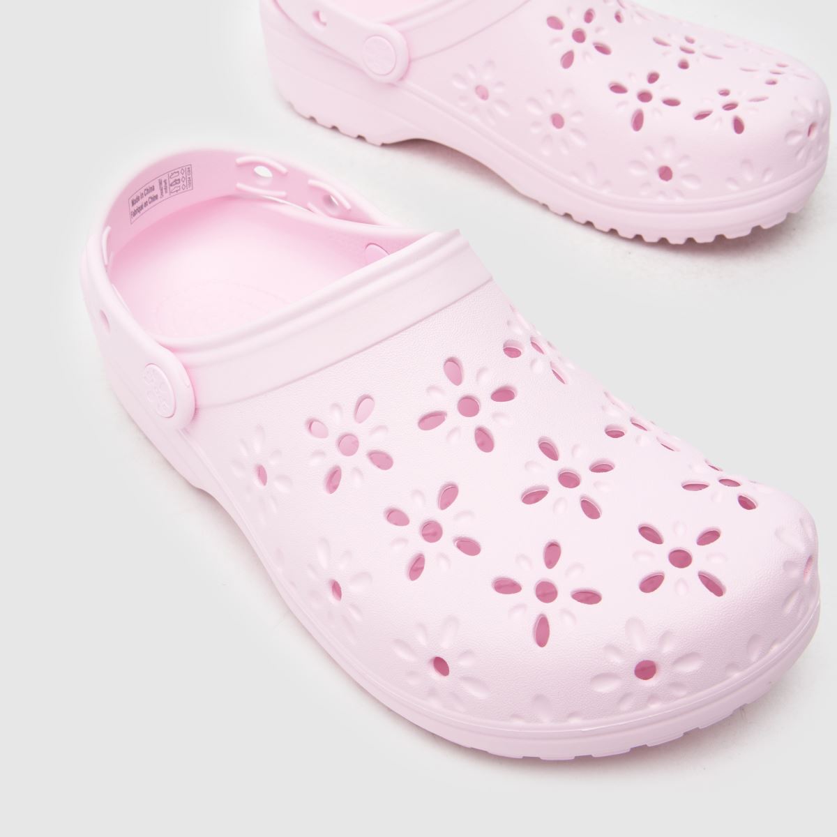 Crocs  Classic Floral Cut Out Clog in Pink Crocs  Classic Floral Cut Out Clog in Pink