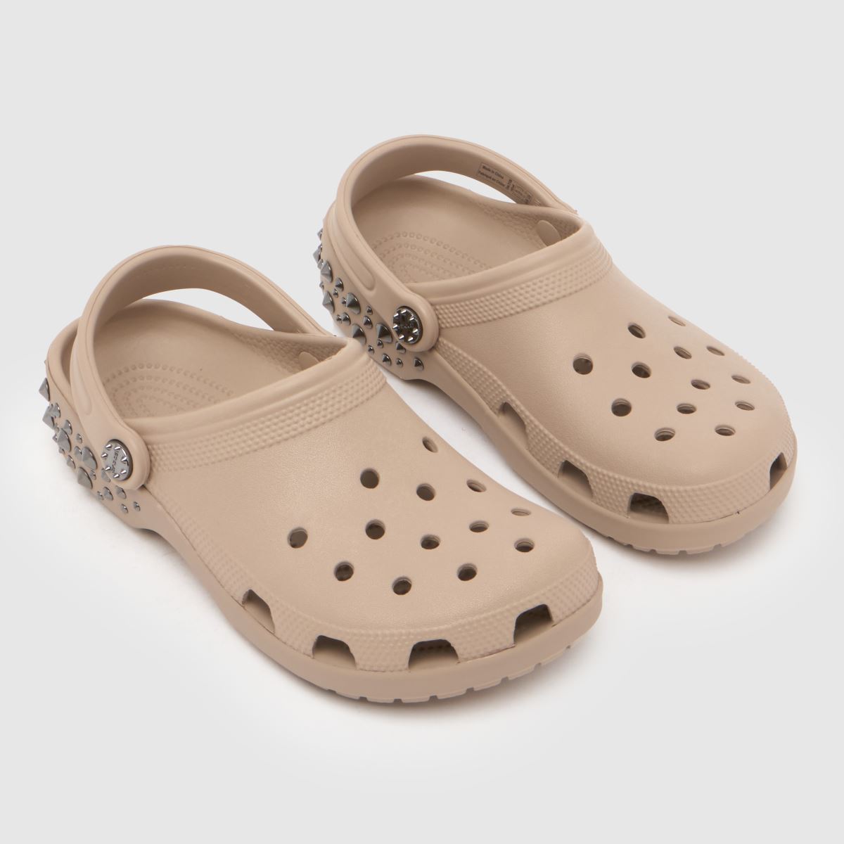 Crocs  Classic Studded Clog in Taupe Crocs  Classic Studded Clog in Taupe