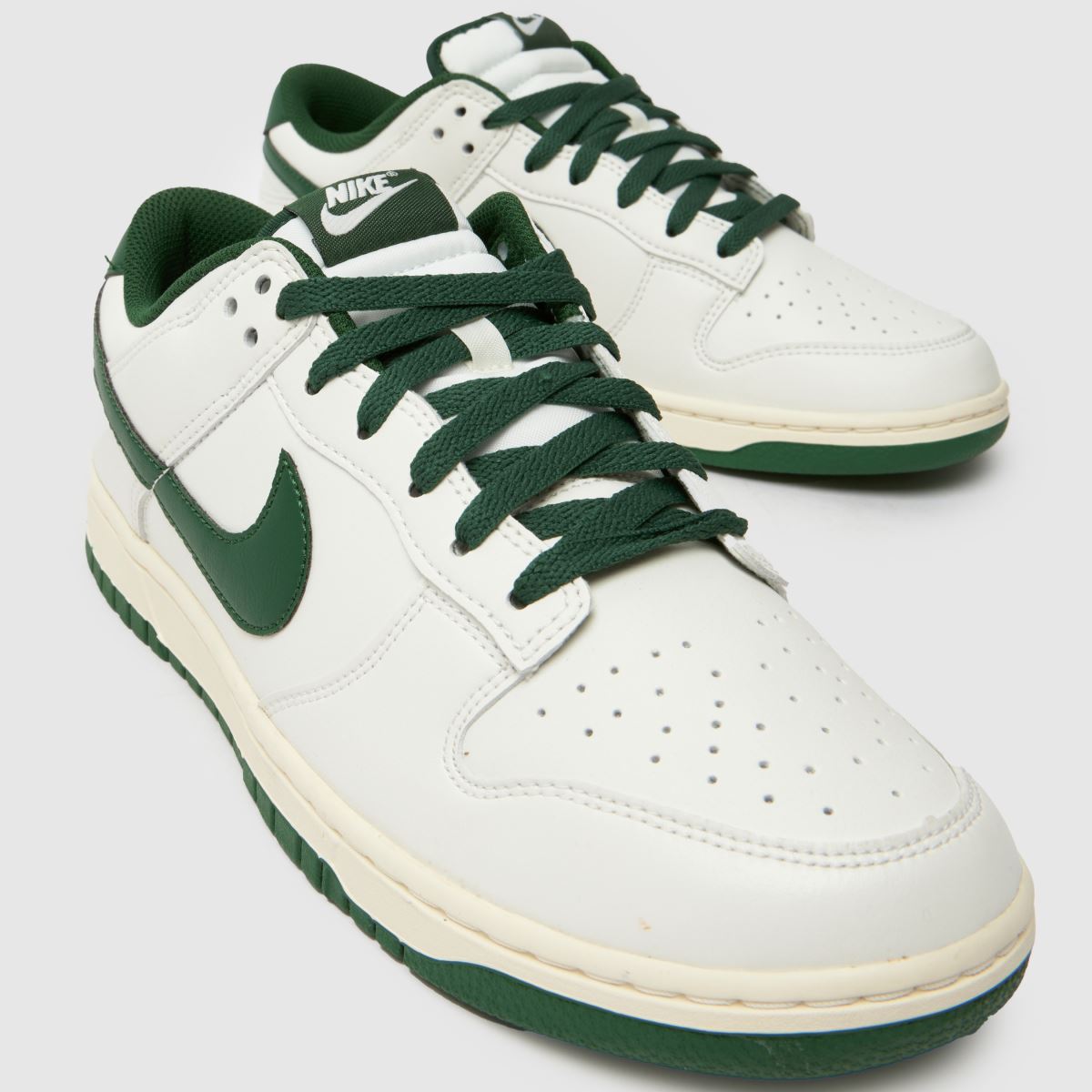 Nike  Dunk Low in White & Green Nike  Dunk Low in White & Green